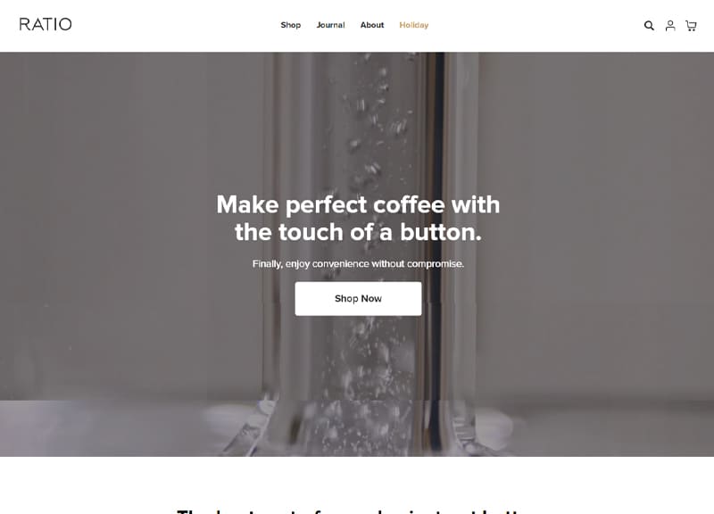 Ratio Coffee Machines - Make perfect coffee with the touch of a button