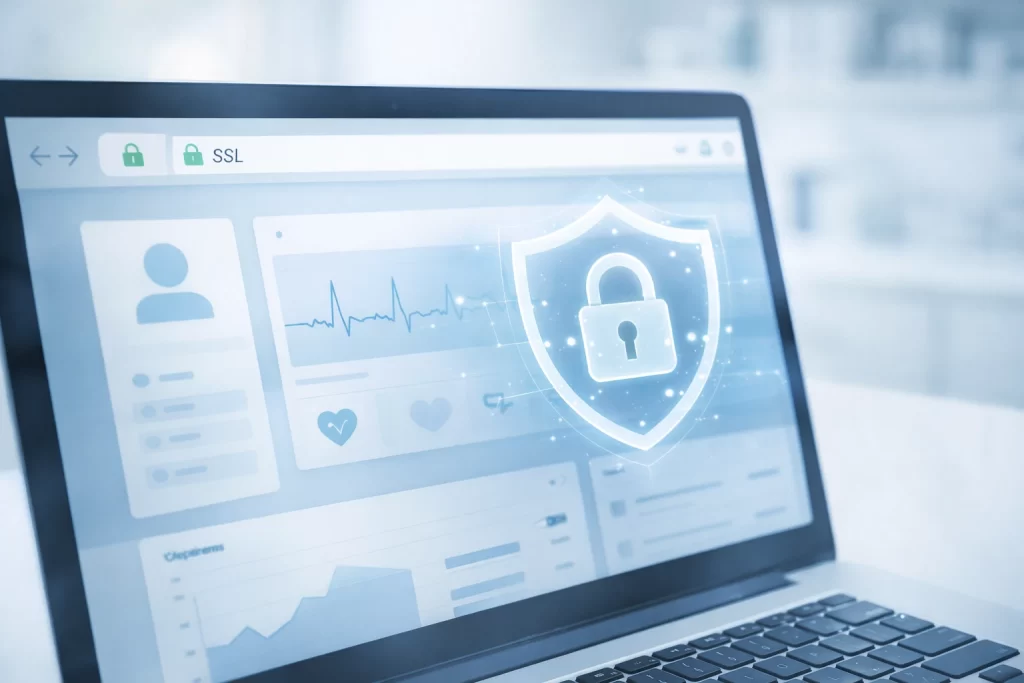 HIPAA compliant medical website with secure encrypted patient data