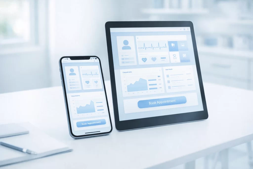 mobile-friendly clinic website design optimized for patient booking