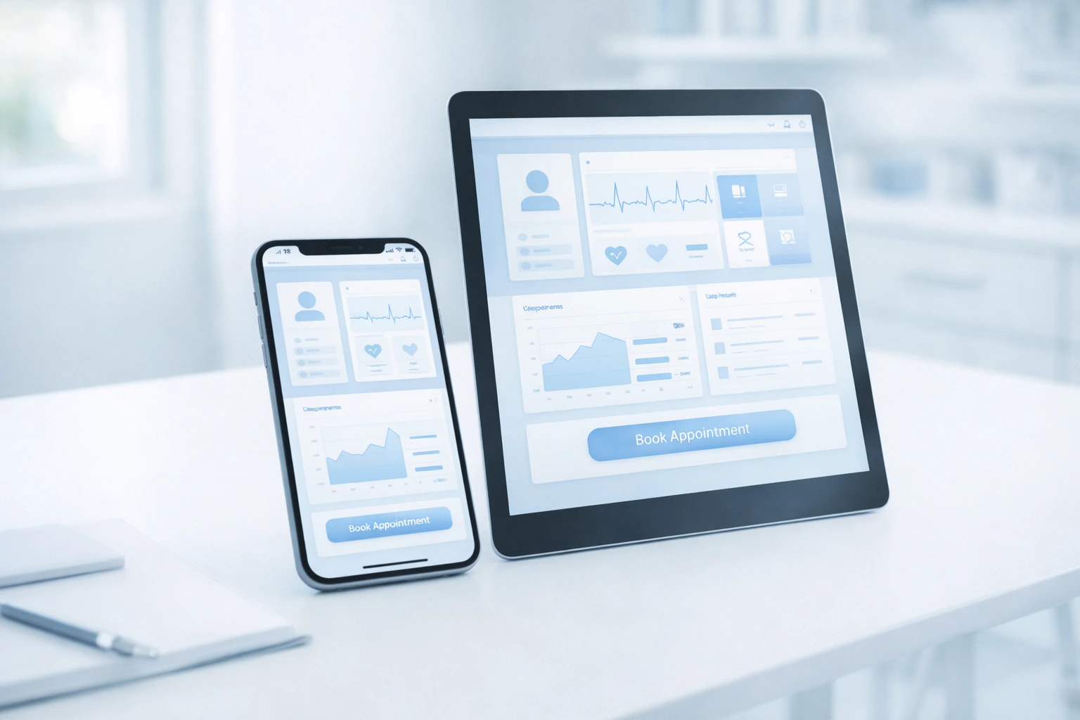 mobile-friendly clinic website design optimized for patient booking