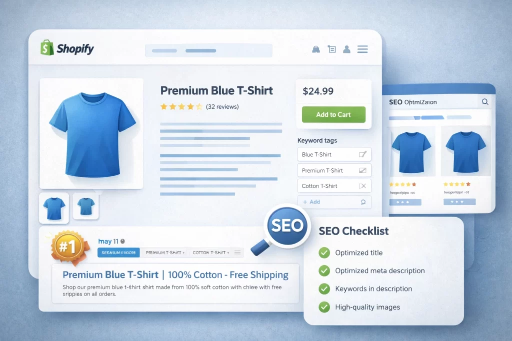 shopify product page seo optimization