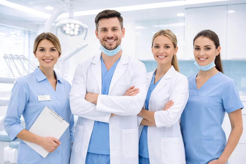 professional dental team building trust through clinic website design