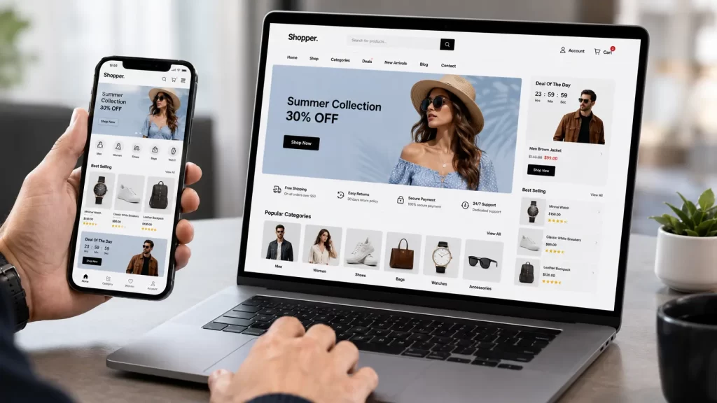 ecommerce website redesign services for mobile-friendly online stores